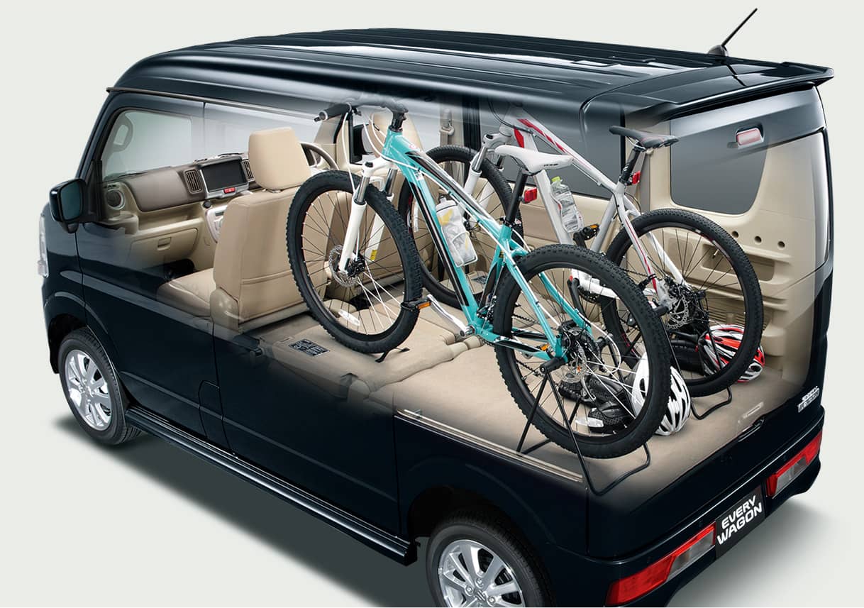 エブリィ 自転車 乗せ方