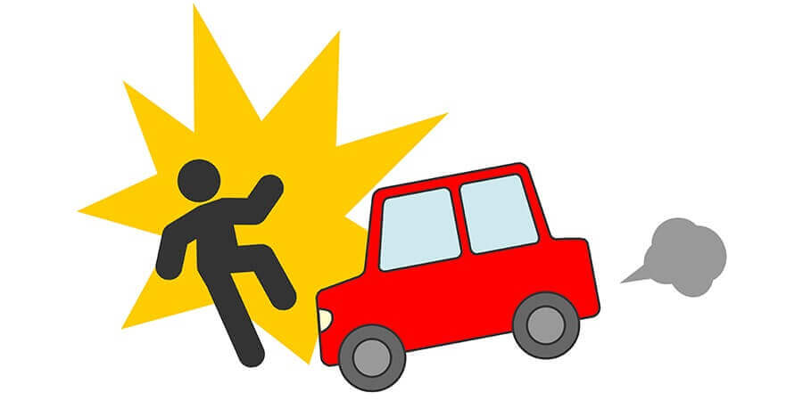 自動車と歩行者の事故