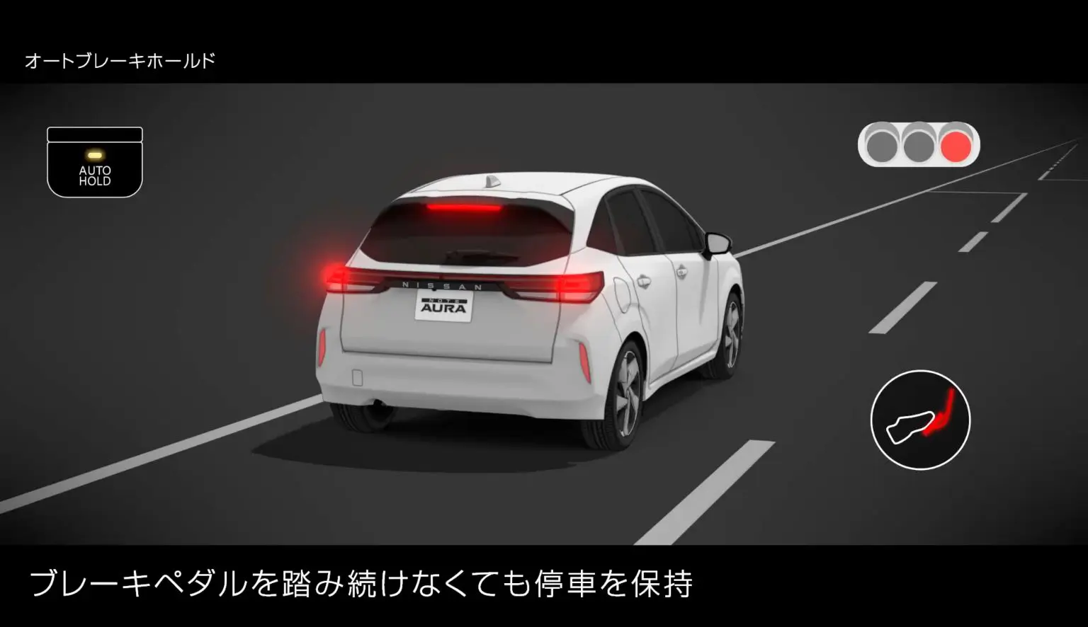 ニッサン オートブレーキホールド ブレーキホールド機能イメージ