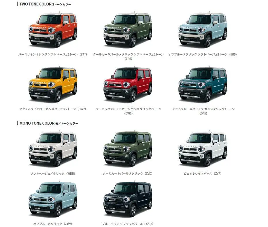 新型ハスラー　フロントグリル　＆　バンパー　Gグレード　オフブルーソフトベージュ 新型ハスラーフロントグリル＆バンパーGグレードオフブルー