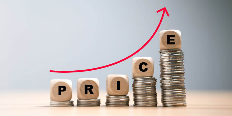 コインとPRICEの文字