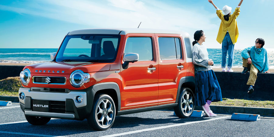 ハスラー HYBRID X 2WD/バーミリオンオレンジ ソフトベージュ2トーン(E7T)