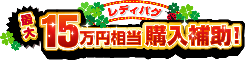 最大15万円相当購入補助！