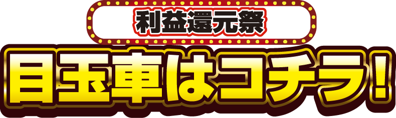 レディバグ利益還元祭 目玉車はコチラ！